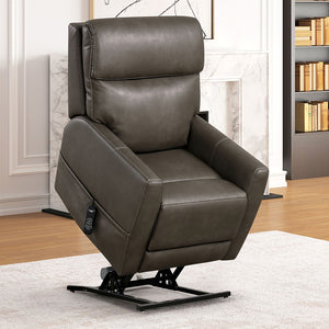 English Elm Contemporary Sandbach Manual Glider Recliner with Padded Track Arms, Smooth Motion, Soft Neutral Fabric Upholstery Gray 31 L x 36 W x 34 H B2741P387677