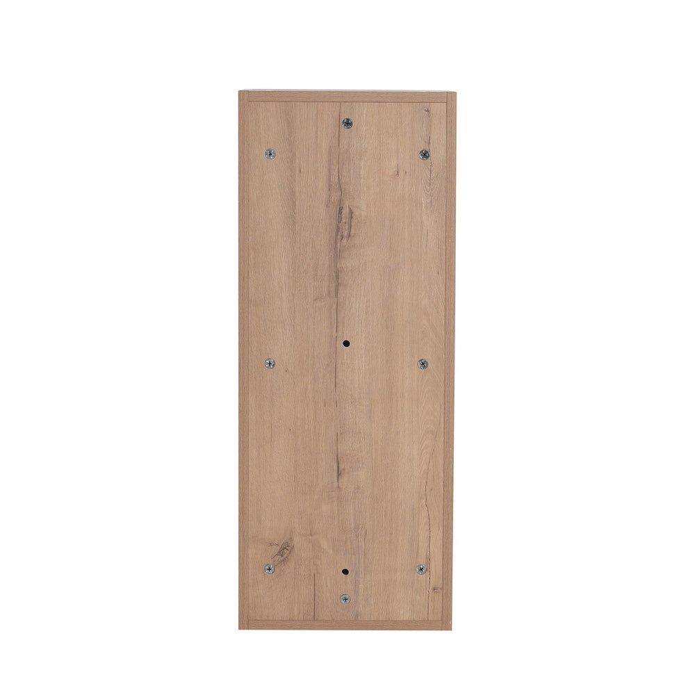 English Elm 12" Bathroom Side Cabinet with Soft-Close Hinges, Wall-Mounted Floating Oak Finish, Space-Saving Storage W999P283315