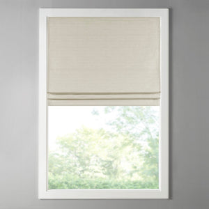 English Elm Printed Faux Silk Room Darkening Cordless Roman Shade with Thermal Foam Backing, OEKO-TEX Certified Elegance Ivory 6.36 L x 11.42 W x 7.48 H B03598304