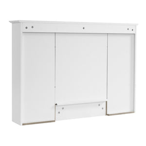 English Elm 3-in-1 Wall Mounted Bathroom Medicine Cabinet with Soft Close Mirror and Towel Bar White N710P358613K