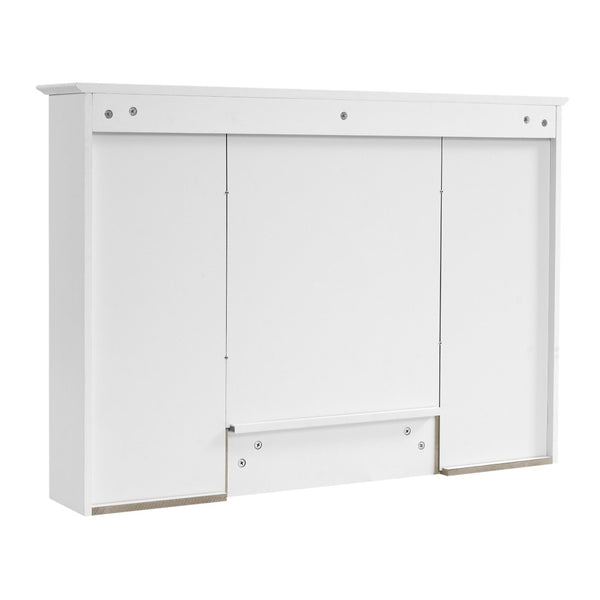 English Elm 3-in-1 Wall Mounted Bathroom Medicine Cabinet with Soft Close Mirror and Towel Bar White N710P358613K