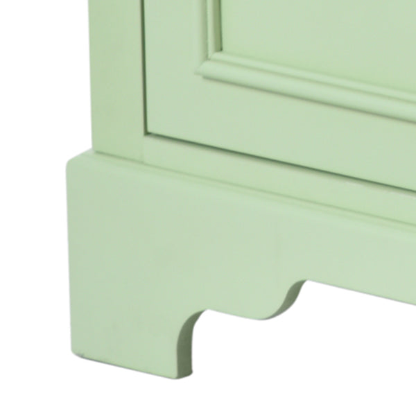 English Elm 30-Inch elegant bathroom vanity with ceramic basin, soft-close drawers, adjustable shelves, durable finish Green N729P176237L