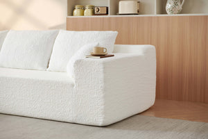 English Elm 104" Modular Cloud Sectional Chenille Sofa with Deep Seats for Modern Living Rooms W1359S00019