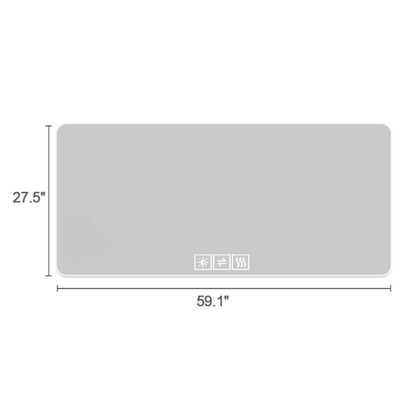 English Elm 28*60in Frameless Led Backlit Bathroom Mirror Dimmable Vanity with Defogging Touch Control W2071P248500