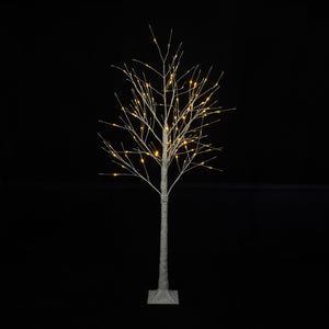 English Elm Set of Lighted Birch Tree with 216 Warm White LEDs, 3-Sizes 4/5/6FT, Indoor/Outdoor Romantic Decor N710P181843Y