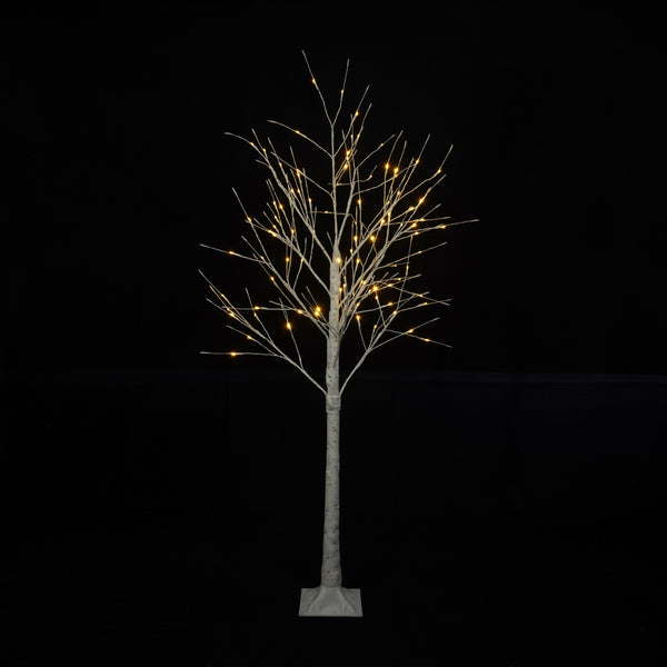 English Elm Set of Lighted Birch Tree with 216 Warm White LEDs, 3-Sizes 4/5/6FT, Indoor/Outdoor Romantic Decor N710P181843Y
