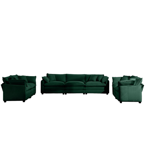 English Elm Modern 2-Piece Fabric Sofa Set In Green Corduroy - Stylish, Comfortable & Versatile For Any Room W714S00814