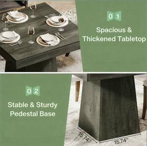 English Elm Stylish Round Coffee Table with Engineered Wood Top and Open Metal Base for Living Rooms T3971P452599