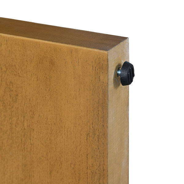 English Elm TREXM Curved Console Table with Storage and 2 Drawers – Farmhouse Rustic Entryway Organizer, 56" Natural N715P244723D