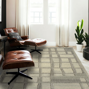 Capel Rugs Matrix Hand-tufted Wool Rug - Luxurious Geometric Design For Modern And Traditional Interiors Sable, Brown 100% Natural Wool 2900rs07060906675