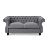 Christopher Knight Home® - Noble House - Somerville Traditional Chesterfield Loveseat Sofa