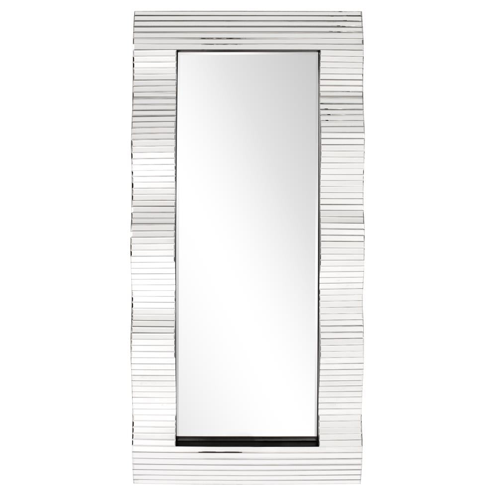 Howard Elliott Waverly Mirror - Large Beveled Wall Decor With Dramatic Wavy Frame, Perfect For Any Room's Elegance Silver Wood ,Glass 29007-howard-elliott