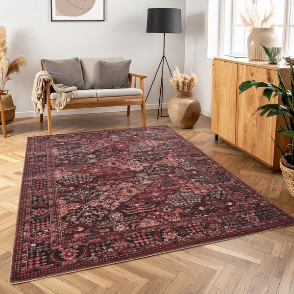 English Elm Majestic Hand-loomed Polyester Area Rug Traditional Panel Pattern for Living Rooms B186P428887