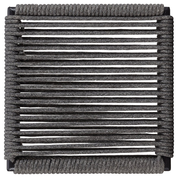 English Elm Jerome Charcoal Woven Rope Bar Chairs Set Of 2 – Modern Comfort For Stylish Home Bars & Dining Nooks B062P344942
