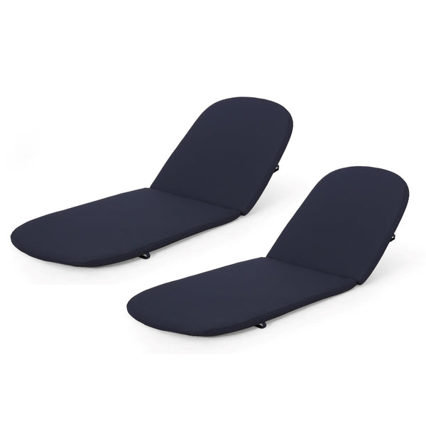 English Elm Christopher Knight Home® - 68020.00Cush-Navy Stylish Outdoor Chaise Lounge Cushion Set – Water-Resistant, Easy Care, Comfortable! N775P230183N