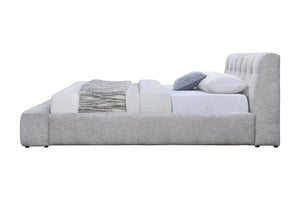 English Elm Hannah Gray Chenille Eastern King Bed - Stylish Comfort With Durable Support For Modern Bedrooms B2726S00560