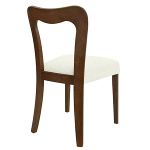 English Elm Christopher Knight Home® - Dining Chair Modern Set of 2 with Rounded Back and Upholstered Seat on Durable Rubberwood Frame Beige,Walnut N771P254007T