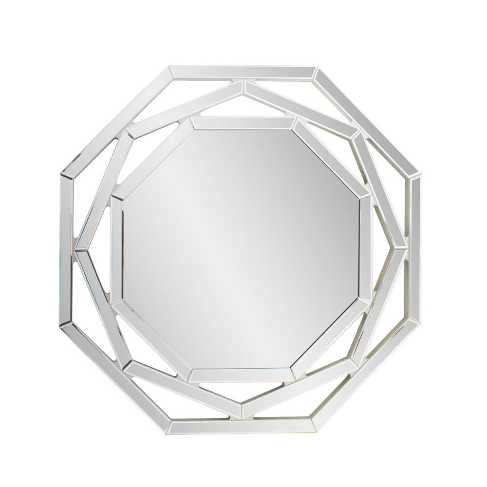 Howard Elliott Franklin Mirror - Octagonal Beveled Masterpiece For Stunning Light Reflection & Versatile Display Options Silver Glass,Mdf 29091-howard-elliott