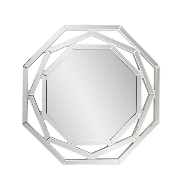 Howard Elliott Franklin Mirror - Octagonal Beveled Masterpiece For Stunning Light Reflection & Versatile Display Options Silver Glass,Mdf 29091-howard-elliott