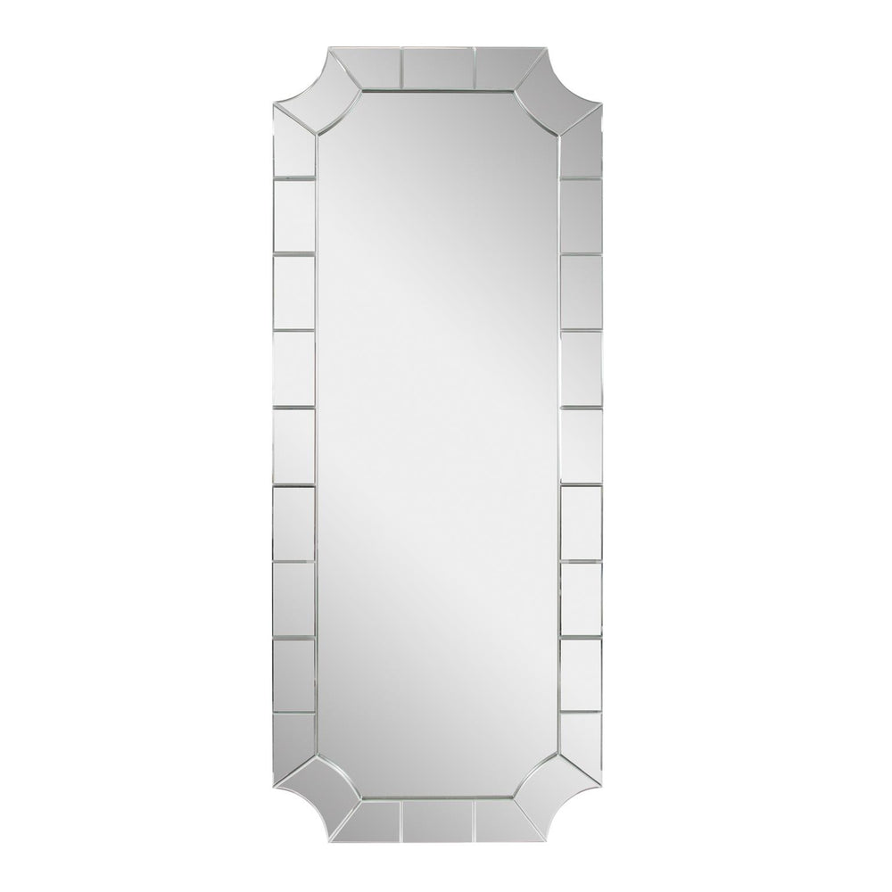 Howard Elliott Caterina Elegant Full Length Mirror With Scalloped Corners And Champagne Edging For Stylish Spaces Silver Glass ,Mdf 29092-howard-elliott