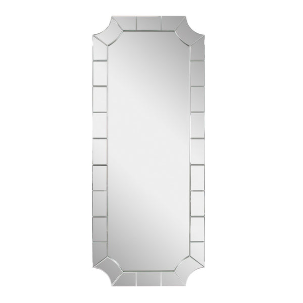 Howard Elliott Caterina Elegant Full Length Mirror With Scalloped Corners And Champagne Edging For Stylish Spaces Silver Glass ,Mdf 29092-howard-elliott