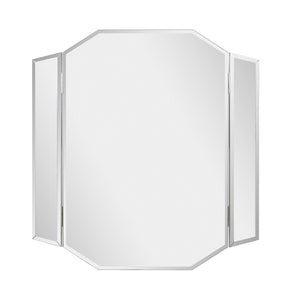 Howard Elliott Adeline Bi-fold Vanity Mirror - Elegant Design, Hand-beveled Panels, Soft Champagne Finish For Any Style Silver Glass ,Mdf 29094-howard-elliott