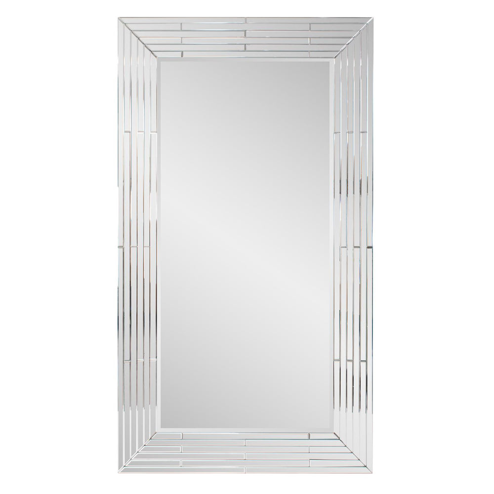 Howard Elliott Lenox Oversized Beveled Wall Mirror - Stunning Champagne Finish, Versatile Art Decor For Any Space Silver Mdf 29098-howard-elliott
