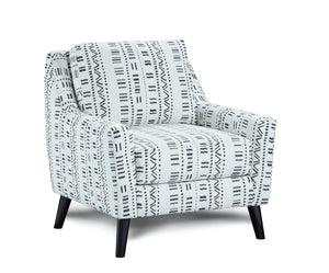 Fusion Winston Algeria Onyx Accent Chair - Stylish Black/White Design With Durable, Easy-clean Fabric Black,White Ws,100% Polypropylene 290 Algeria Onyx Accent Chair