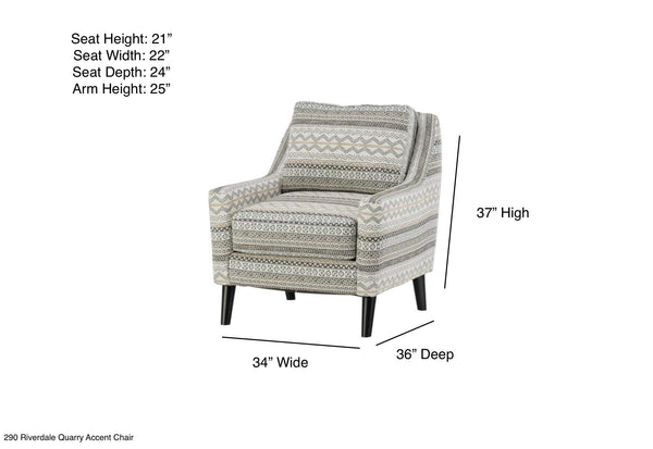 Fusion Handwoven Riverdale Quarry Accent Chair - Vibrant Mid-century Modern Design With Reversible Cushions Multi S,47% Polyester,37% Rayon,16% Linen 290 Riverdale Quarry Accent Chair