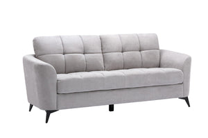 English Elm Carlotta Tufted Woven Fabric Sofa Set Mid-century Style with Black Metal Legs B2749S00143