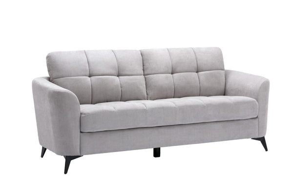 English Elm Carlotta Tufted Woven Fabric Sofa Set Mid-century Style with Black Metal Legs B2749S00143