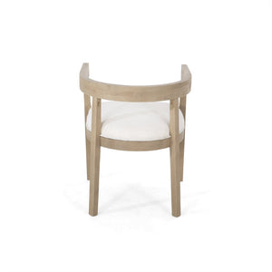 English Elm Dining Arm Chairs Set of 2 Upholstered Tub Style Rubberwood Mid-century Modern Seating N771P388967M