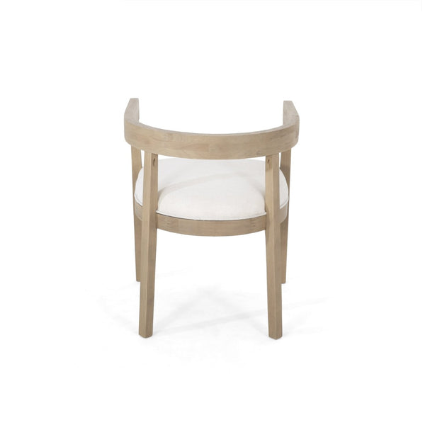 English Elm Dining Arm Chairs Set of 2 Upholstered Tub Style Rubberwood Mid-century Modern Seating N771P388967M