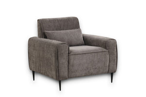 English Elm Rossa Chenille Upholstered Sofa Loveseat and Chair Set with Pocket Coil Cushions Gray B2749S00088