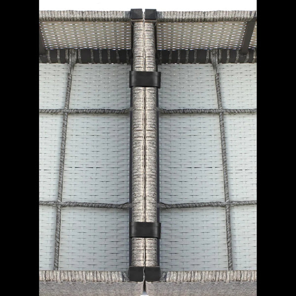 English Elm 4-Person Outdoor Wicker Sofa and Chair Set, 5-Piece All-Weather HDPE Wicker, Cushions Included B120S00095