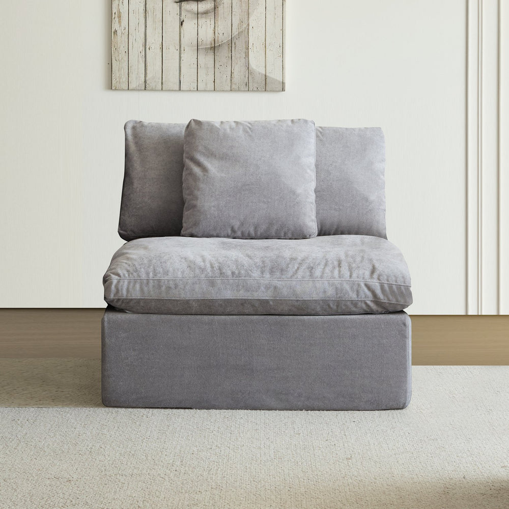 English Elm H-022-NOT Ancient White Compression Sofa K3207-19 | 35D High-Density Sponge, Sherpa Fabric, Quadruple Packaged Protection W3622P346261