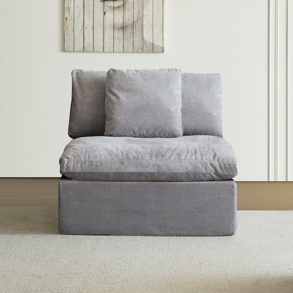 English Elm H-022-NOT Ancient White Compression Sofa K3207-19 | 35D High-Density Sponge, Sherpa Fabric, Quadruple Packaged Protection W3622P346261