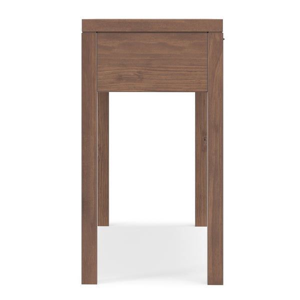 English Elm Hollander Wide Console Table with Three Smooth-Gliding Drawers, Solid Pine, Low-VOC Finish, 60" Brown B136P364305