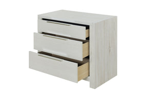 English Elm Jehoram Beige Nightstand with 3 Drawers, Dovetail Full-Extension Glides, Solid Wood Blend, No Assembly Required B2726P377000