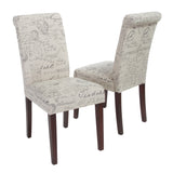 Christopher Knight Home® - Noble House - French Beige Printed Linen Dining Chair (Set of 2)