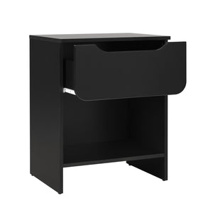 Domm Modern Scandinavian Nightstand with Open Cubby, Sleek Design & Quick 30-Minute Assembly