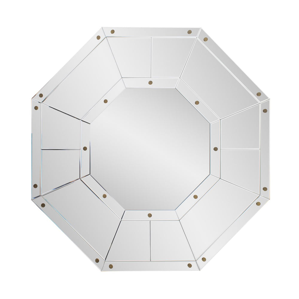 Howard Elliott Octet Mirror - Stunning Beveled Design With Gold Accents, Perfect For Home Décor And Style Enhancement Silver Glass,Mdf 29108-howard-elliott