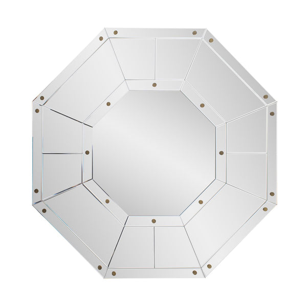 Howard Elliott Octet Mirror - Stunning Beveled Design With Gold Accents, Perfect For Home Décor And Style Enhancement Silver Glass,Mdf 29108-howard-elliott