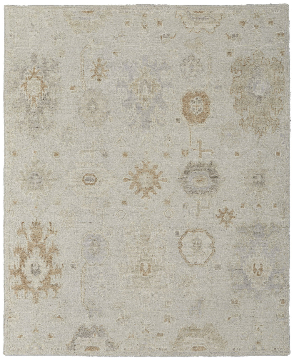 Feizy Rugs Grafton Hand-knotted Wool Rug - Luxurious Floral Design With Rich Afghan Heritage For Any Space Tan,Ivory,Orange Wool Gft69f9flsv000f99