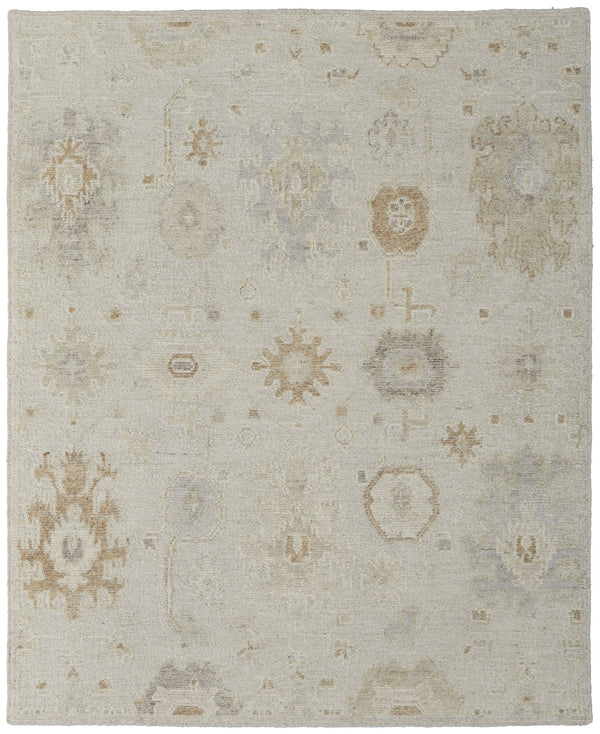 Feizy Rugs Grafton Hand-knotted Wool Rug - Luxurious Floral Design With Rich Afghan Heritage For Any Space Tan,Ivory,Orange Wool Gft69f9flsv000f99