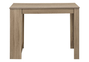 English Elm Dining 48" Counter Height Rectangular Table with Side Storage Cabinet and Open Shelf, Modern Design taupe 51 L x 27 W x 5 H B2710P286996