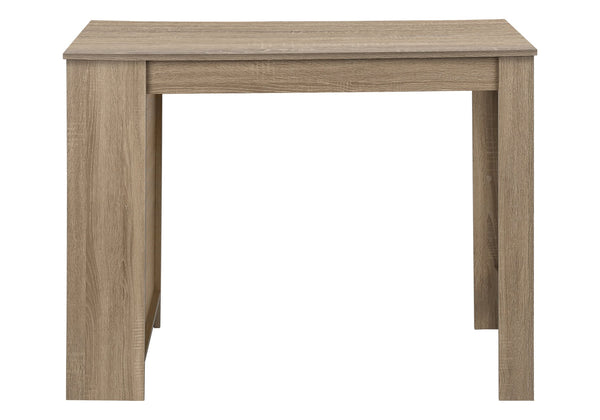 English Elm Dining 48" Counter Height Rectangular Table with Side Storage Cabinet and Open Shelf, Modern Design taupe 51 L x 27 W x 5 H B2710P286996