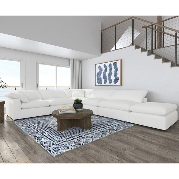 English Elm Segoura Six Piece Boucle Modular Sectional Low Profile Living Room Seating Set B062S01765