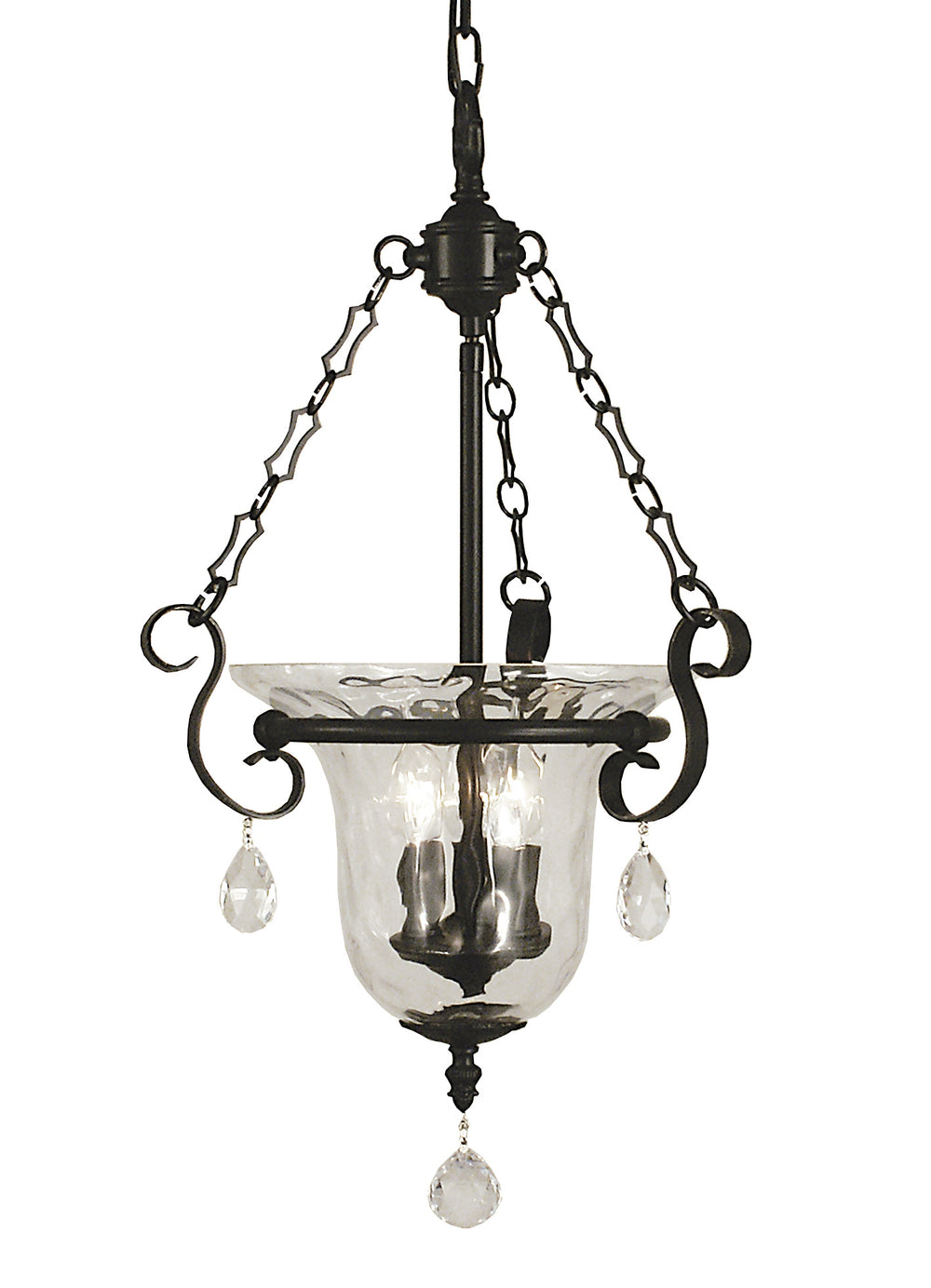 Framburg 3-light Elegant Carcassonne Foyer Chandelier With Crystal Accents - Made In The Usa For Your Home Mahogany Bronze Metal 2919 Mb