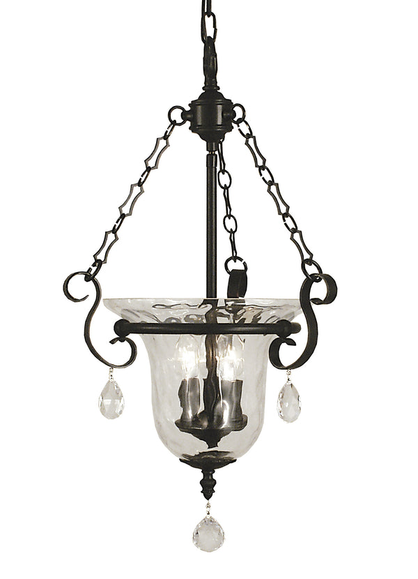 Framburg 3-light Elegant Carcassonne Foyer Chandelier With Crystal Accents - Made In The Usa For Your Home Matte Black Metal 2917 Mblack